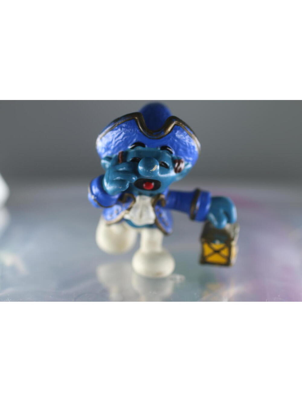 RARE Paul Revere Smurf PVC Figure Historical Smurfs Figurine Vintage 1980s Gift